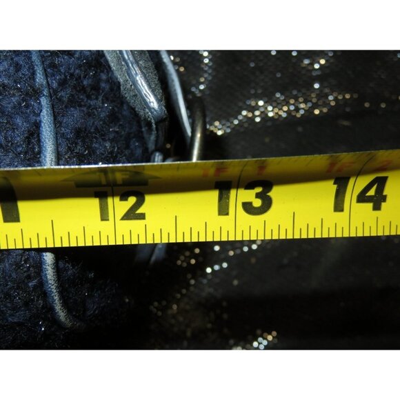 Coach Soho Midnight Blue Tweed & Suede Leather Sequin East West Satchel 10071 - Picture 10 of 16